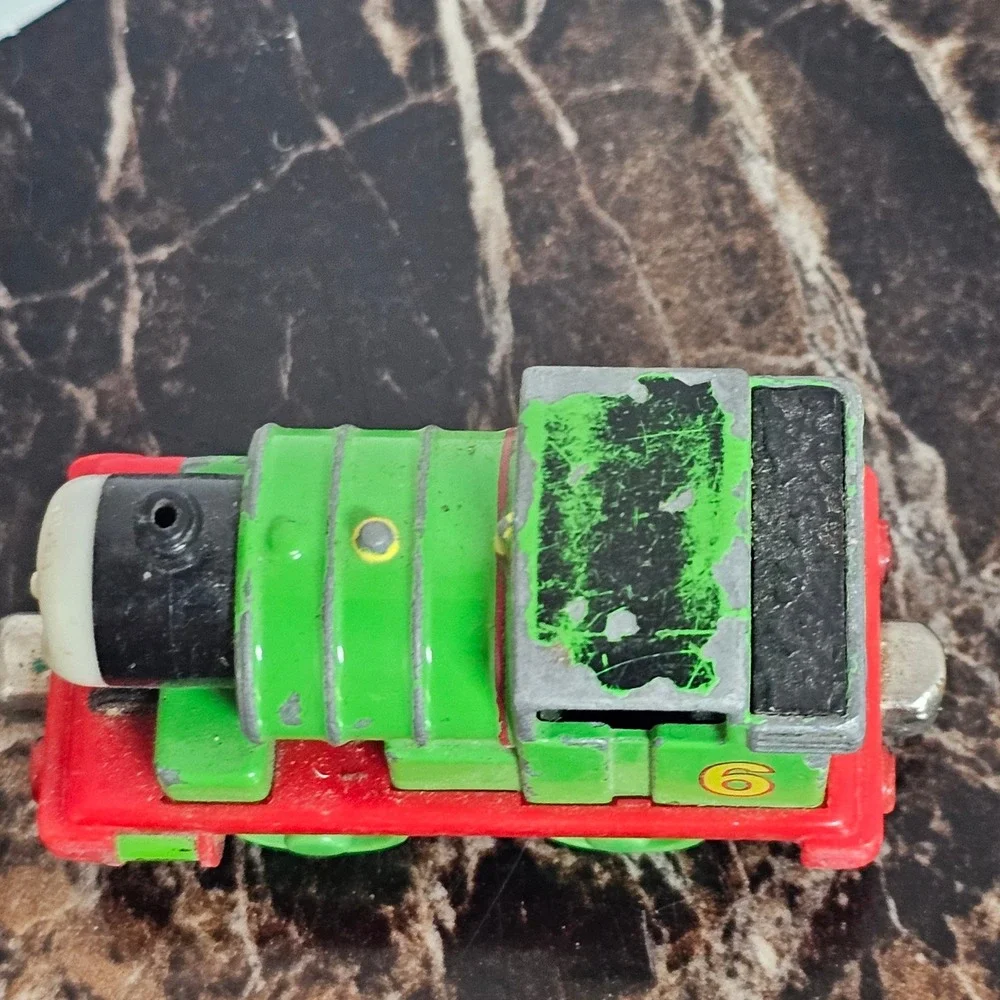 Thomas & Friends Take Along Percy Train Diecast Metal 2002 Learning Curve Green6